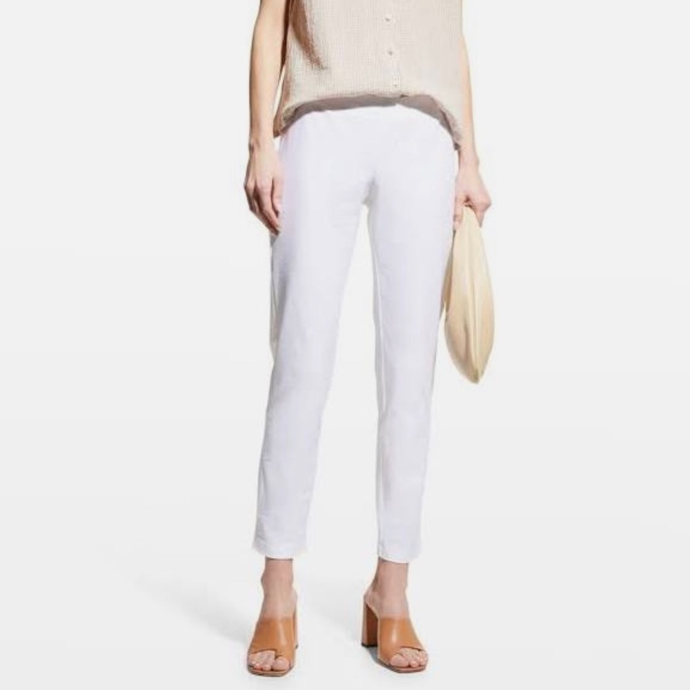NWT Linen blend Slim Crop Pants Eileen Fisher